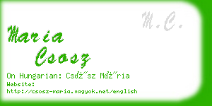 maria csosz business card